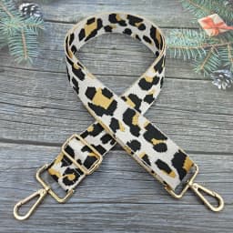 Fashionable Leopard Print Shoulder Strap with Adjustable Luggage Replacement Strap, Convenient Luggage Accessories