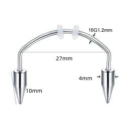 1PC Stainless Steel Piercing Dracula Nail Vampire Zombie Teeth Piercing Jewelry