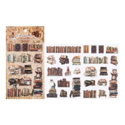 2sheets Book Gallery Series Retro 3D Relief Die Cutting Stickers Creative Decoration DIY Junk Journal Scrapbook Stickers
