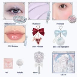 Flower Knows Shells Pearl Eyeshadow Essence Lip Honey Blush Cheek Makeup Front Ocean Gift Box Makeup Kit Full Professional