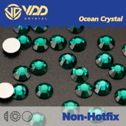 VDD 022 Emerald Non-hotfix Rhinestone Hoodie False Nails Crystal Stone Crystal Applique Rhinestone Sewn Rhinestones Set