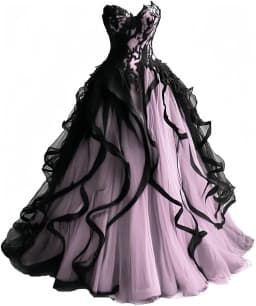 Gothic Wedding Dresses for Bride Layered Tulle Black Bridal Gowns Lace Applique Sweetheart Wedding Gown Dress