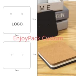 100Pieces Customize Personalize Logo Print Paper Jewelry Thank You Necklace Earring Holder Cards Packing Display Stand Wholesale