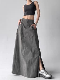 SuperAen 2025 Summer New Solid Skirt for Women Sweet High-waisted High Street A-line Long Skirts