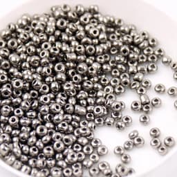 Size 1.5mm 2mm 3mm 4mm Electroplating Silver Bronze Metal Color Millet Beads Diy Handmade String Necklace Scattered Beads