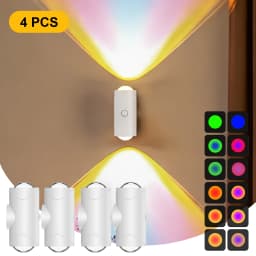 Aiopp Smart Sensor Night Light Indoor, 8 Lighting Modes Rechargeable Wireless Magnetic Wall Lamp for Apartment Hallway Bedroom