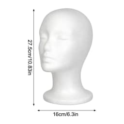 Female Styrofoam Mannequin Manikin Head Model Foam Wig Hair Lightweight Manikin Head Wig Display Stand for Scarves Jewelry Hats