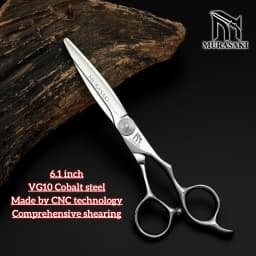 Professional Barber Scissors,6.3-6.8 Inch Black Coating Hair Cutting Shears,Top-Level VG10 Cobalt Steel Barbershop Accessories