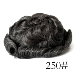 Thinnest 0.03mm Base PU Knot Men's Wig Transparent PU Men Toupee Men's Hair Pieces Unit Hair Replacement System Size 8x10 Inch