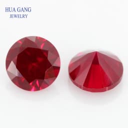 Synthetic Corundum Mixed Blue Red Yellow White Green Stone Gems Synthetic Stone Round Brilliant Cut High temperature wax inlay