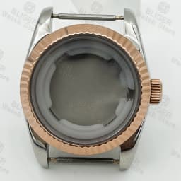 BLIGER 31mm NH05 NH06 Watch Case Fluted Curved Silver Gold Rose Gold Jubilee For Ladies Watch Date Sapphire Glass Waterproof