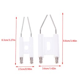 1Pc Universal H-Type Ignition Electrodes For Oil Burner Ceramic Electrode Ceramic Ignition Double Pin Siamese Ignition Pin