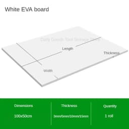 100x50cm EVA Foam Sheets Sound-absorbing Foam Board Thick EVA Rubber Plate Handmade Model Making Cosplay Thickness 3/5/10/15mm