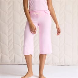 Women Y2K Aesthetic Cropped Lounge Pants Color Patchwork Elastic Drawstring Waist Casual Capri Pants Summer Casual Streetwear