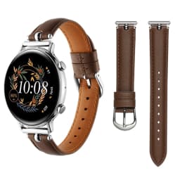 luxury Leather loop for Samsung Galaxy watch 6/5/pro/4/classic 43mm 47mm 20mm band Genuine Design bracelet Huawei Gt 2-2e strap