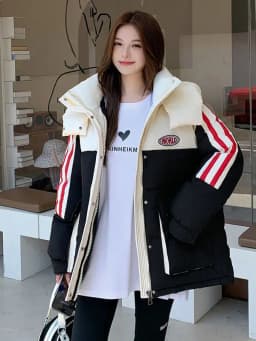 2025 Oversized Down Cotton Coat Women Korean Winter Jacket Warm Casual Hooded Parkas Patchwork Puffer Thick Snow Wear Outwear