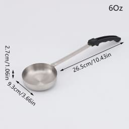 Stainless Steel Sauce Spoon With Long Rubber Handle Anti-Hot Pizza Spread Ladle Measuring Soup Spoon Kitchen Cooking Tableware