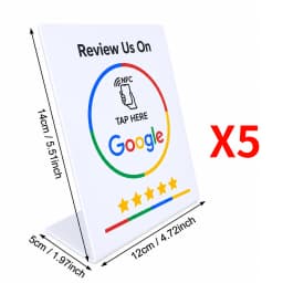 10pcs Google Signboard Card NFC Code Tap Business Desktop Sticker Google Card Social Media RFID Card NFC Google Review Card