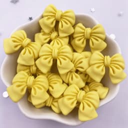Resin Kawaii Colorful Painted Cartoon Bowknot Flatback Stone Figurine 20PCS Scrapbook DIY Decor Home Accessories Crafts OM201