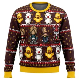 Final Fantasy Anime 2026 New Merry Christmas Ugly Sweater Series Men's and Women's Winter Fashion Casual Sweatshirt