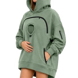Personalized LOGO Customized Women's Hooded Pet Cat Pocket Casual Sweater Zipper Long Sleeve Hooded Fleece Top