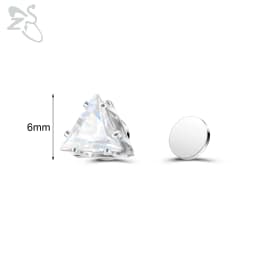 ZS 1 Piece Magnetic Clip-on Earrings Star Heart Shape CZ Crystal Ear Clip No Piercing Ear Stud No Pierced Earring Jewelry 4-8MM