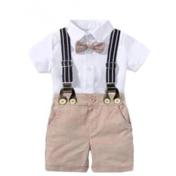 Cotton Birthday Clothes Suit for 3 6 9 12 18 24 Months Boys Newborn Baby Formal Set Romper Toddler Jumpsuit Outfits Summer Suits