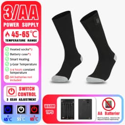 Rechargeable Thermal Heating Socks with Battery Box Men Women Anti-Cold Comfort Outdoor Camping Ski Sports Winter Essential