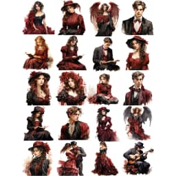 20Pcs/Pack Retro Victorian Era Sticker DIY Craft Scrapbooking Album Junk Journal Decorative Stickers
