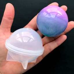 3D Sphere Ball Silicone Mold Round Clear Mould for UV Resin Epoxy Resin Craft Supplies Flowers Preservation for Home Decor