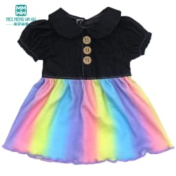 Clothes for doll fit 40cm new born doll accessories Fashion sequined jackets and dresses Christmas gifts for kids