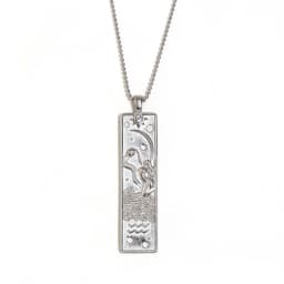 E.B.belle 18k Gold Plated Rectangle Shape 12 Constellation Pendant Necklace Stainless Steel Waterproof Fashion Women's Jewelry