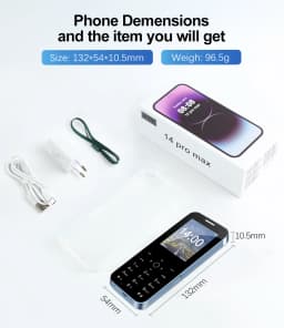 MKTEL M14 Feature Phone Four Sim Card Standby 2.4" Screen 1100mAh Battery MP3 MP4 FM Radio Senior Phone