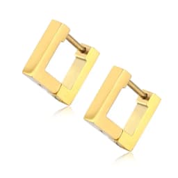 Fashion Personality Geometric Triangle Square Star Heart U Shape Hoop Earrings Men Women Stainless Steel Punk Piercing Jewelry