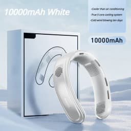 New Portable Neck Fan Rechargeable Mini Neck Cooler 3 Speeds Cooling Wind 10000mAh Electric Ventilador for Home Camping Outdoor