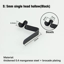 10Pc Snap Locking Kayak Paddle Spring Clip Tent Pole Single Button Awning Rowing 5-5.5mm