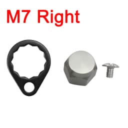 EKfan M8 Daiwa M7 Shimano Left / Right Hand Nut With Black 15MM Lock Washers and Screws For Baitcasting Fishing Reel DIY Parts