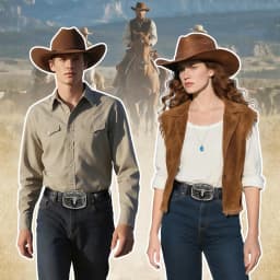 Western Cowboy Couple Style Men's Belt - Irregular Pattern Carving Flower Long Horn Cow Head Smooth Buckle Women's Belt - Countr