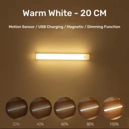 AITHEA Rechargeable Motion Sensor LED Cabinet Light Induction Night Light Portable Bar Lamp for Bedside Wardrobe Closet Aisle