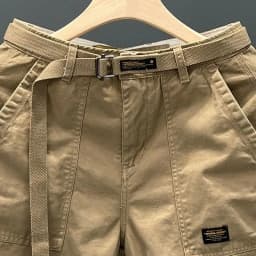 Autumn Summer Wide Leg Cotton Work Trousers Men's Cone Straight Loose Wear Resistant Pocket Pants Retro Wash Casual Workwear