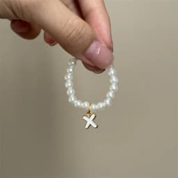 For Mini Labubu Pendant Accessories Letter Pearl Necklace For 4.0 Labubu Pin for Love Series Doll Accessories Dolls' Decoration