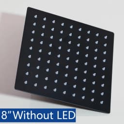 ZAPPO 8~20 Inch Matte Black Ultra-thin Rain Shower Head Bathroom Square Super Slim Rainfall Water Spray for Shower Faucet Use