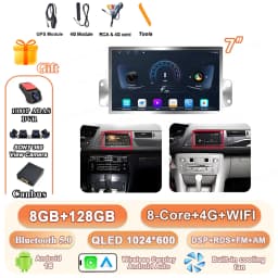 Car Radio Carplay Android Auto For Citroen C5 X7 Multimedia Video Player touch screen Navigation GPS Auto stereo 4G+WIFI No 2DIN