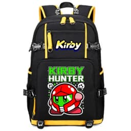 Kirby Cartoon Print Student Backpack Large Capacity Travel School Bag for Kids Teens