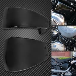 2xMotorcycle Battery Side Cover Fairing Covers For Harley Softail Breakout Fat Boy FXDR Fat Street BOB Slim FLSL 2018 2019 2020