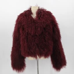 PINK JAVA QC23050-2 new arrival real mongolia sheep fur jackets women winter fur coat wholesale hot sale