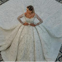 Customized Luxury Crystals Beading Wedding Dresses 2026 Arabic Dubai Glitter Sequined Ball Gown Bridal Gowns Vestidos De Novia