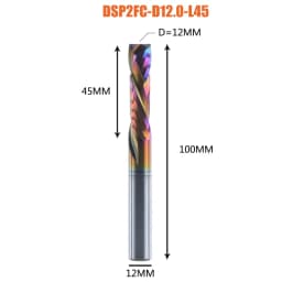 1PC Woodwork Milling Cutter UP & DOWN Cut 2 Flutes Spiral Carbide Milling Tool Router Compression Wood End Mill Cutter Bits