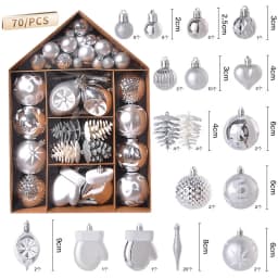 70pcs Christmas Balls Ornament Set Xmas Tree Hanging Pendant 2023 Christmas Decoration for Home New Year Gift Noel Navidad Natal