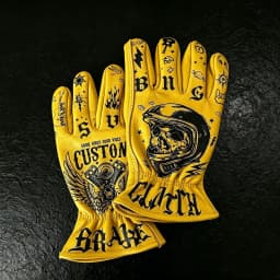 Anti-Slip Graffiti Motorcycle Gloves, Genuine Cowhide Leather Men's Moto — Cool Riding Gloves For Outdoor Sport Biker